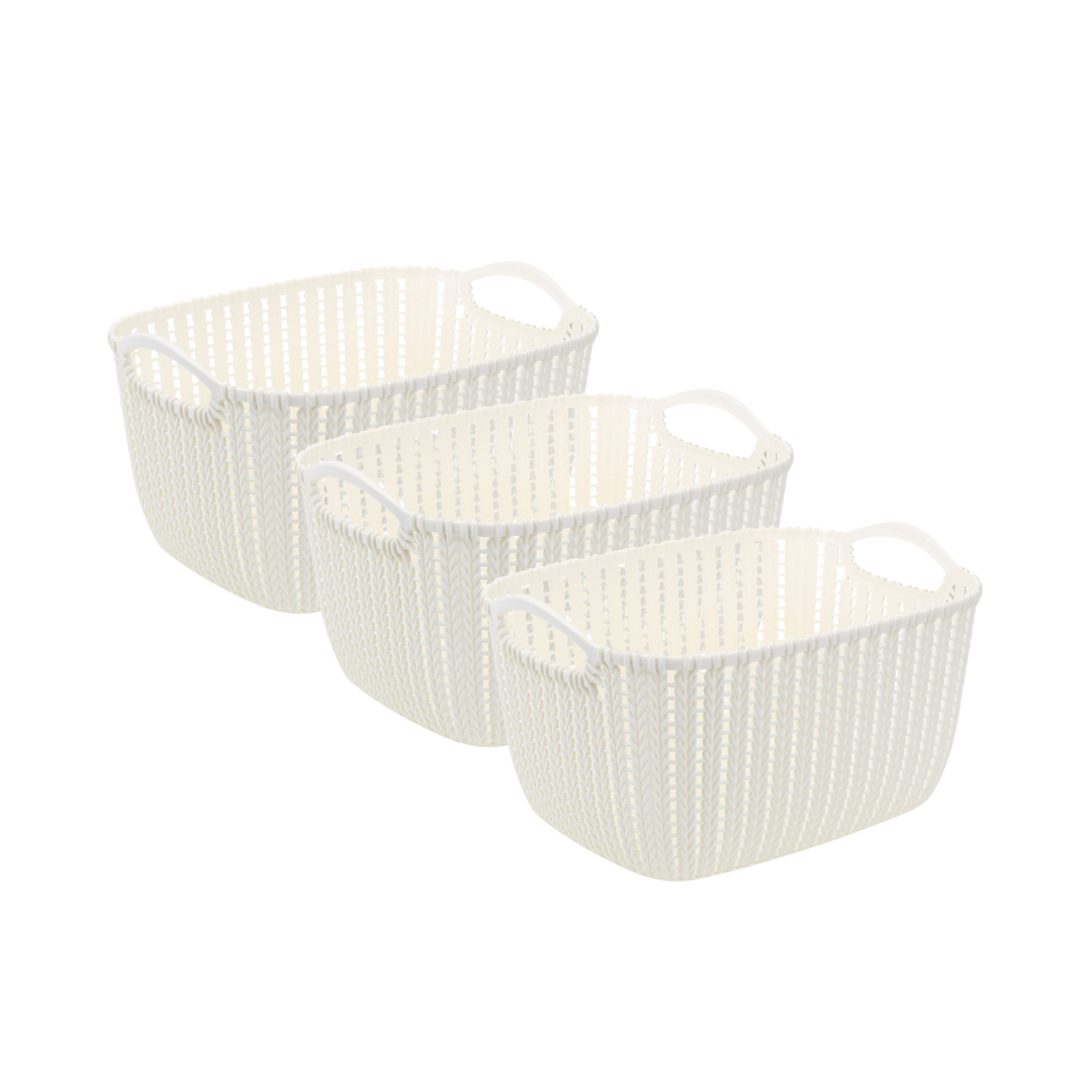 Braided-Storage-Basket-Houze-SB-1522-WHITE-3Set