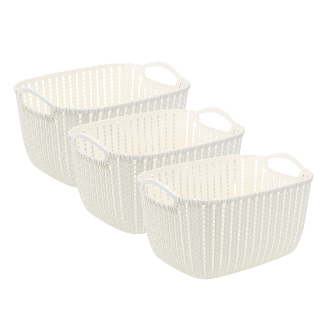 Braided-Storage-Basket-Houze-SB-1523-WHITE-3Set