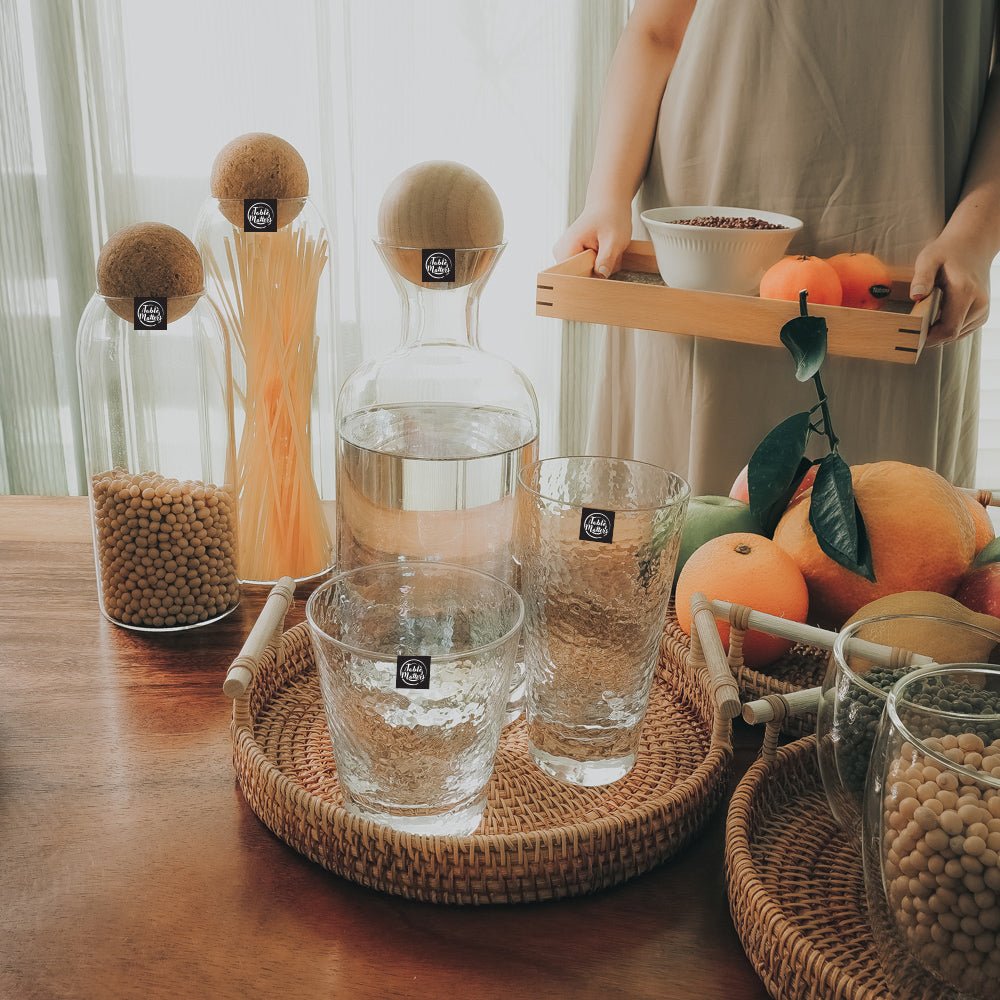 Sealedlid-roundrattan-tsuchiglass-shinrin-6714c2b3-eeaa-4a49-8cf7-ad6e6f26ee22 TSUCHI Drinking Glass - 360ml